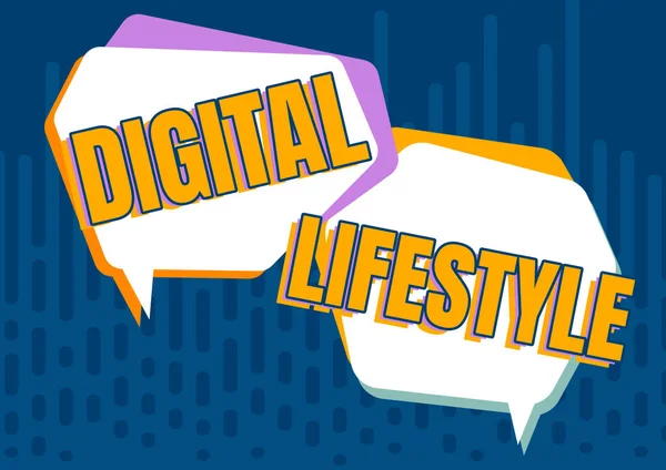 Текстовий Підпис Представляє Digital Lifestyleworking Internet World Opportunities Business Overview — стокове фото