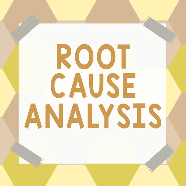 Inspiration Showing Sign Root Cause Analysis Concept Meaning Method Problem — Stock Photo, Image