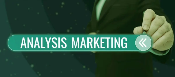 Inspiratie Met Teken Analyse Marketingkwantitatieve Kwalitatieve Beoordeling Van Een Markt — Stockfoto