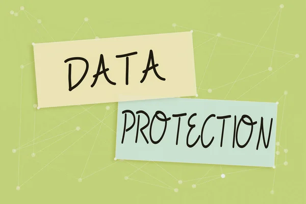Знак Показывающий Data Protectionprotectionprotect Адреса Персональные Данные Вредоносного Программного Обеспечения — стоковое фото