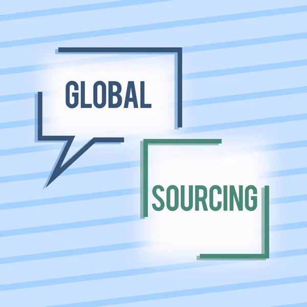 Schrijven Met Tekst Global Sourcingpractice Sourcing Global Market Goods Business — Stockfoto