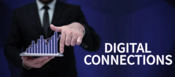 Connessioni Digitali Vetrina Aziendale Modi Potenti Connettersi Online Alta Definizione — Foto Stock