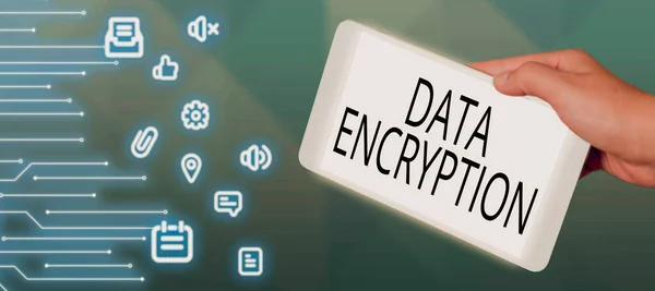 Hand Skriva Tecken Data Encryptionsymmetric Nyckel Algoritm För Kryptering Elektroniska — Stockfoto
