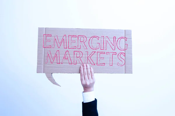 Exhibición Conceptual Emerging Marketscountry Que Tiene Algunas Características Las Tiendas —  Fotos de Stock