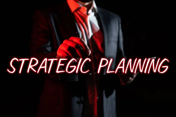 Hand Writing Sign Strategic Planningorganizational Management Activity Operation Priorities Επιχειρησιακή — Φωτογραφία Αρχείου