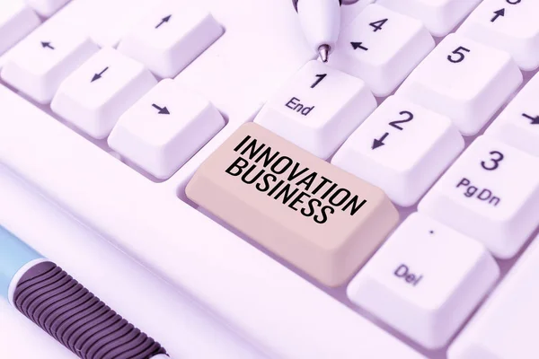 Sign Displaying Innovation Business Internet Concept Introduce New Ideas Workflows — Stock Photo, Image