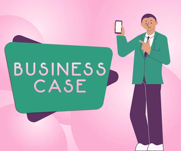 Konzeptionelle Bildunterschrift Business Case Business Showcase Proposition Undertaking Verbal Presentation — Stockfoto