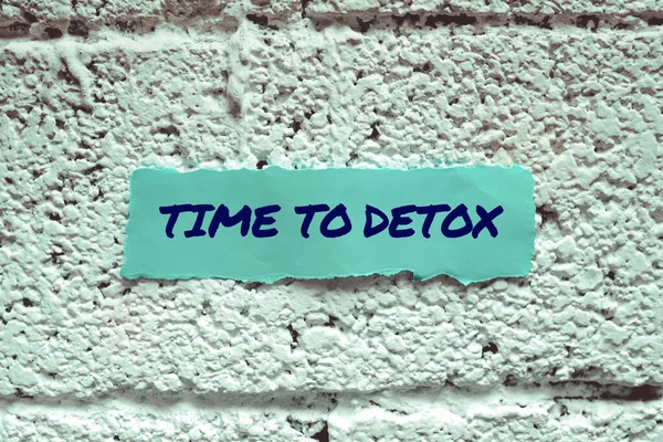 Tekst Bijschrift Presenteren Time Detox Business Idee Moment Voor Dieet — Stockfoto