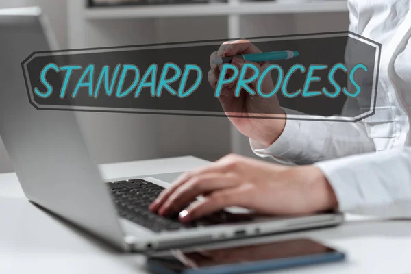 Konceptuell Bildtext Standard Processregler Som Görs För Att Matchas Med — Stockfoto