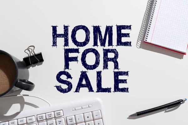 Legenda Conceitual Home Sale Concept Meaning House Available Purchased Oferta — Fotografia de Stock