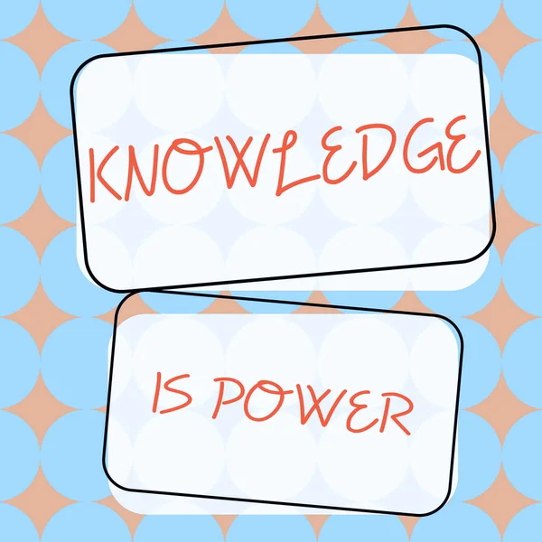 Sign Display Knowledge Είναι Powerskills Που Αποκτήθηκαν Μέσω Της Εμπειρίας — Φωτογραφία Αρχείου