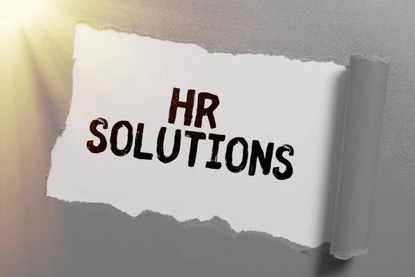 메시지 Solutions Business Idea Outsourced Human Resources Consultancy Support Experts — 스톡 사진