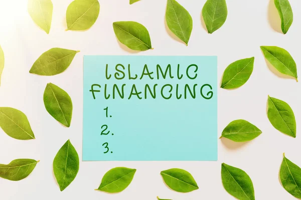 Handskrift Tecken Islamisk Finansieringbankverksamhet Och Investeringar Som Överensstämmer Med Sharia — Stockfoto