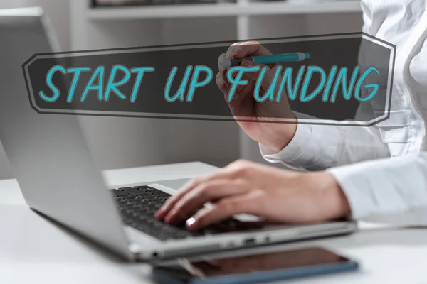 Anmelden Start Fundingfangen Sie Geld Neu Gegründetes Unternehmen Oder Kampagne — Stockfoto