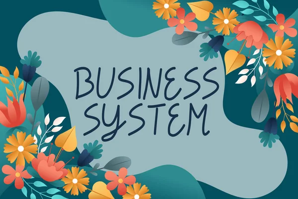 Business Systema Handwriting Text Business Systema 조직의 정보를 분석하는 Conceptual — 스톡 사진