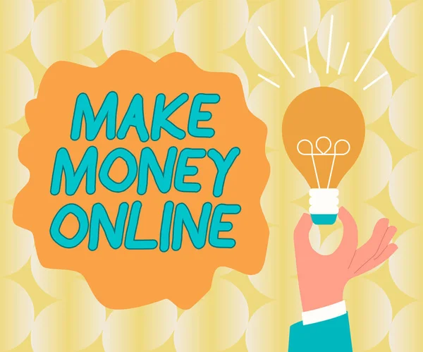 Εννοιολογική Απεικόνιση Κερδίστε Χρήματα Onlineecommerce Trading Πώληση Μέσω Του Διαδικτύου — Φωτογραφία Αρχείου
