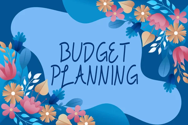 Κείμενο Λεζάντα Παρουσίαση Προϋπολογισμός Planningthe Γραπτή Περιγραφή Σχετικά Τις Τρέχουσες — Φωτογραφία Αρχείου