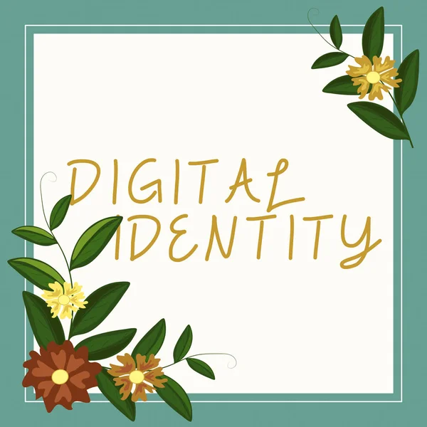 Ispirazione Mostrando Segno Digital Identityinformation Sull Entità Utilizzata Dal Computer — Foto Stock