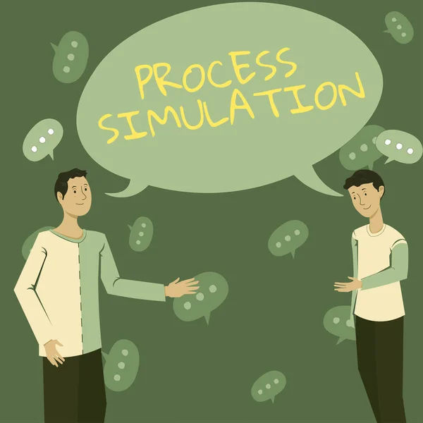 Señal Que Muestra Simulación Procesos Representación Técnica Estudio Fabricado Sistema —  Fotos de Stock