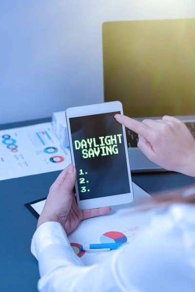 Handwriting Text Daylight Savingstorage Technologies Can Used Protect Data Word — Stock Photo, Image