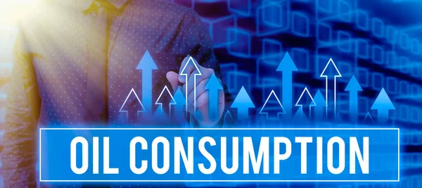 Indicación Conceptual Consumo Petróleoesta Entrada Total Petróleo Consumido Barriles Por — Foto de Stock