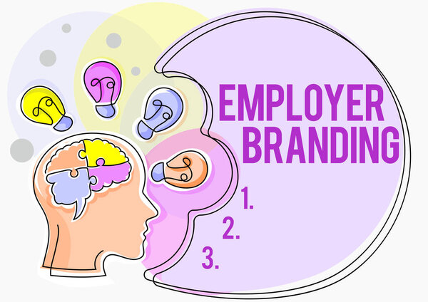 Концептуальный дисплей Брендинг работодателя Процесс продвижения компании Building Reputation, Internet Concept Process of promoting a company Building Reputation