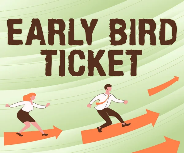 Early Bird Ticketbuying Ticket Sale Regular Price Business Idea Buying — 스톡 사진