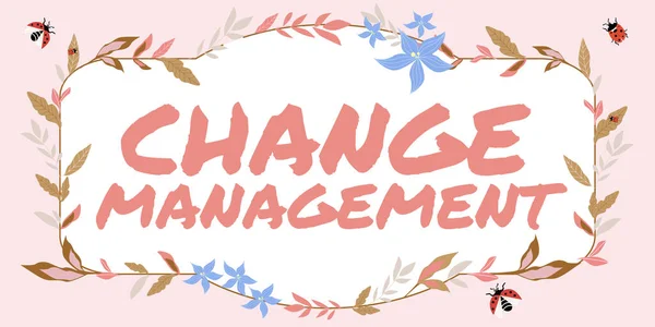 Text sign showing Change ManagementReplacement of leadership in an organization New Policies, Word Written on Replacement of leadership in an organization New Policies