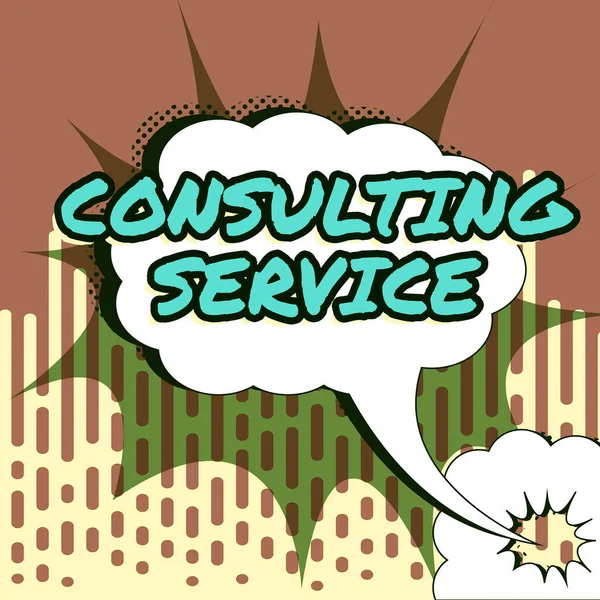 Escrevendo Exibindo Texto Consulting Serviceexperts Que Oferece Conhecimento Terceiros Por — Fotografia de Stock