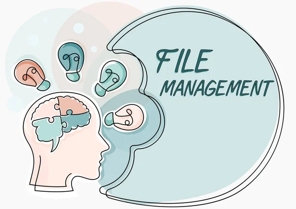 Sign Displaying File Managementcomputer Program Amely Felhasználói Felületet Biztosít Adatok — Stock Fotó