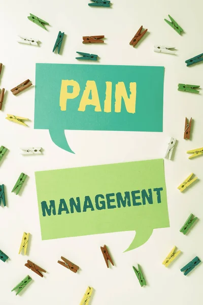 Text Caption Presenting Pain Managementa Branch Medicine Employing Interdisciplinary Approach — Stock Photo, Image