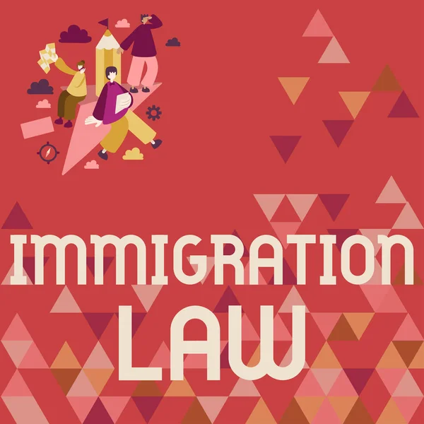 Texto Que Muestra Inspiración Ley Inmigraciónla Emigración Ciudadano Será Legal —  Fotos de Stock