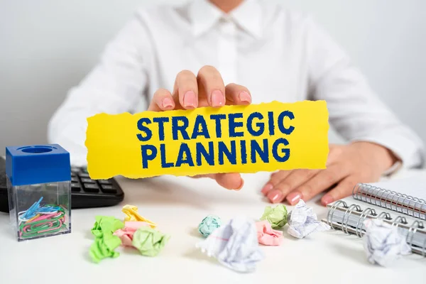 Inspiración Mostrando Signo Planificación Estratégicaprioridades Operación Actividad Gestión Organizacional Palabra —  Fotos de Stock