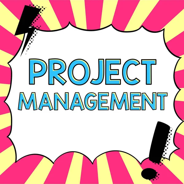Τίτλος Κειμένου Που Παρουσιάζει Project Managementapplication Process Skills Achieve Objectives — Φωτογραφία Αρχείου