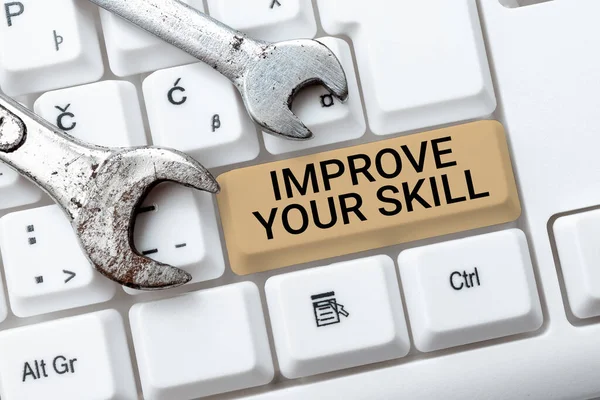 Handwriting Text Improve Your Skillunlock Potentials Very Good Excellent Mastery — Stock Photo, Image