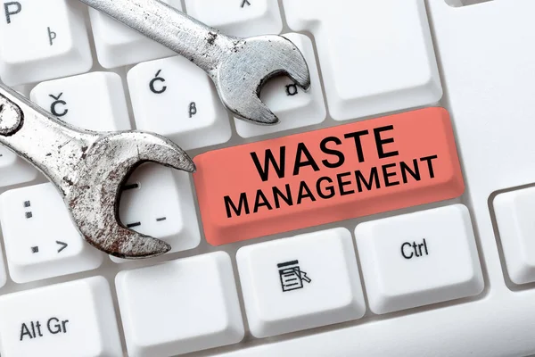 Текст Показує Натхнення Waste Managementactions Вимагав Управління Сміттєвим Зачаттям Остаточному — стокове фото