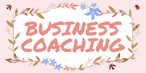 Tekst Bijschrift Presenteren Business Coachingmedewerkers Helpen Actiever Worden Consulting Expert — Stockfoto