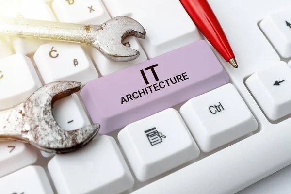 Texto Caligrafia Arquiteturaarquitetura Aplicada Processo Estrutura Geral Visão Geral Negócio — Fotografia de Stock