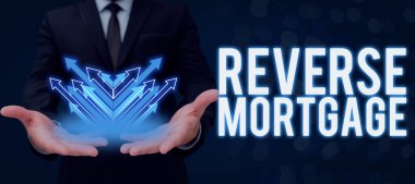 Altmışlı yaşların üzerinde ve yaşlıların iadesi için ters Mortgageloan kavramsal görüntüsü, yaşlıların 60 'lı yaşların üstünde ve yaşlıların iade edilmesi için iş fikri kredisi