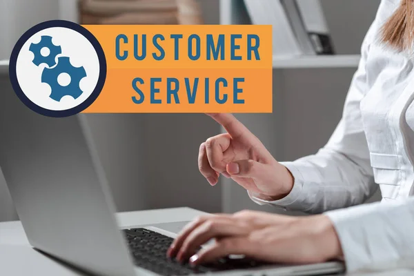 Text Showing Inspiration Customer Serviceprocess Ensuring Client Satisfaction Product Business — Stock Photo, Image