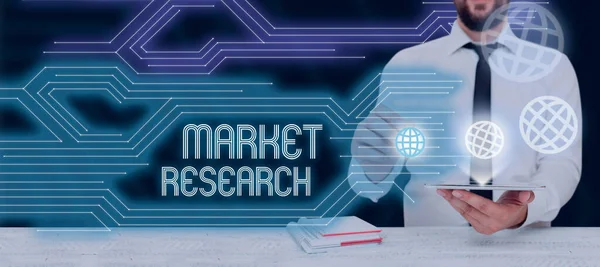 Das Schreiben Von Anzeigetexten Marktforschungdas Sammeln Von Informationen Über Verbraucher — Stockfoto