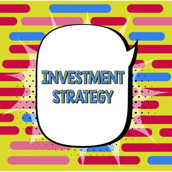 Инвестиционная Стратегия Концептуальным Заголовком Слово Набора Правил Поведение Инвестора — стоковое фото