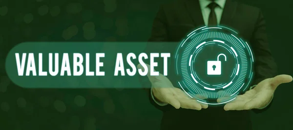 Sign Displaying Valuable Assetyour Most Valuable Asset Your Ability Capacity — Stock Photo, Image