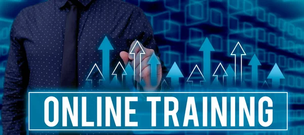 Handskrift Text Online Trainingtake Education Program Electronic Means Internet Concept — Stockfoto