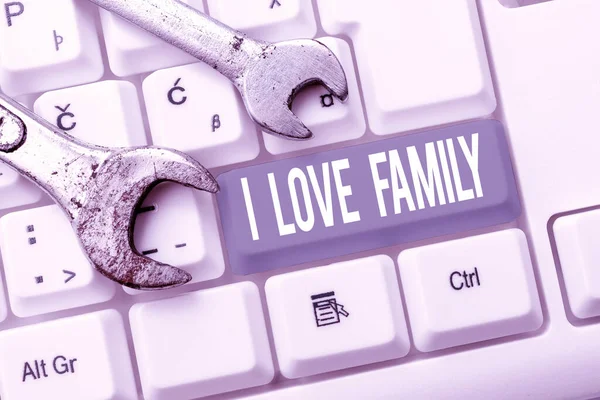Scrivere Visualizzando Testo Love Family Business Idea Buoni Sentimenti Sui — Foto Stock