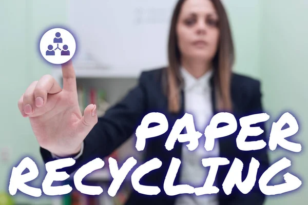 Inspiration Zeigt Zeichen Papier Recyclingaltpapier Auf Neue Art Und Weise — Stockfoto