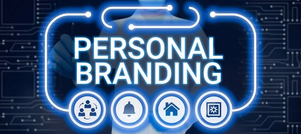 개념적으로는 Personal Brandingmarketing 자체와 브랜드 로서의 그들의 Business Overview Marketing — 스톡 사진