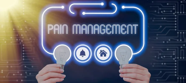 Text Caption Presenting Pain Managementa Branch Medicine Employing Interdisciplinary Approach — Stock Photo, Image