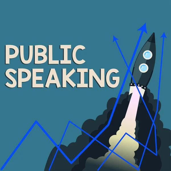Título Conceptual Public Speaking People Stage Subject Presentación Conferencia Internet — Foto de Stock