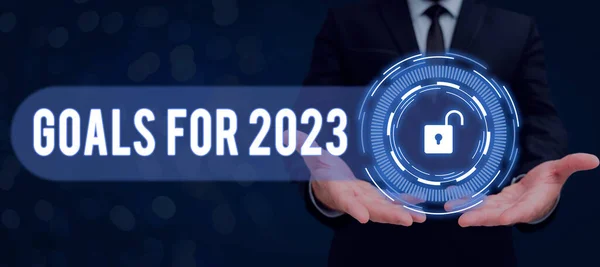 Εννοιολογικοί Στόχοι Λεζάντας Για 2023Τα Ακόλουθα Πράγματα Που Θέλετε Έχετε — Φωτογραφία Αρχείου